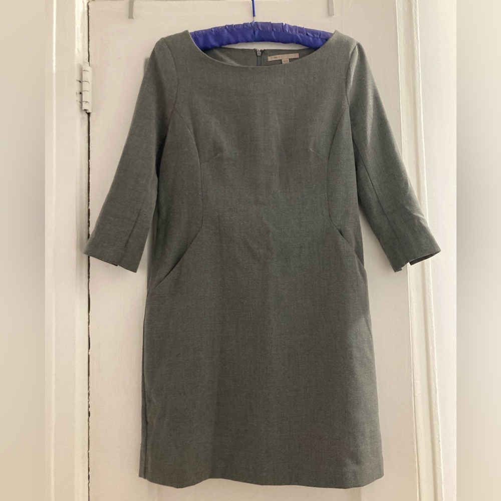 Gap, grey half sleeve business casual dress